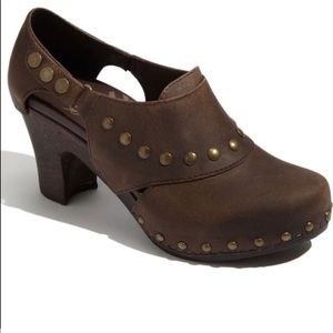 Dansko Ryder Brown Leather Studded Shoes 39